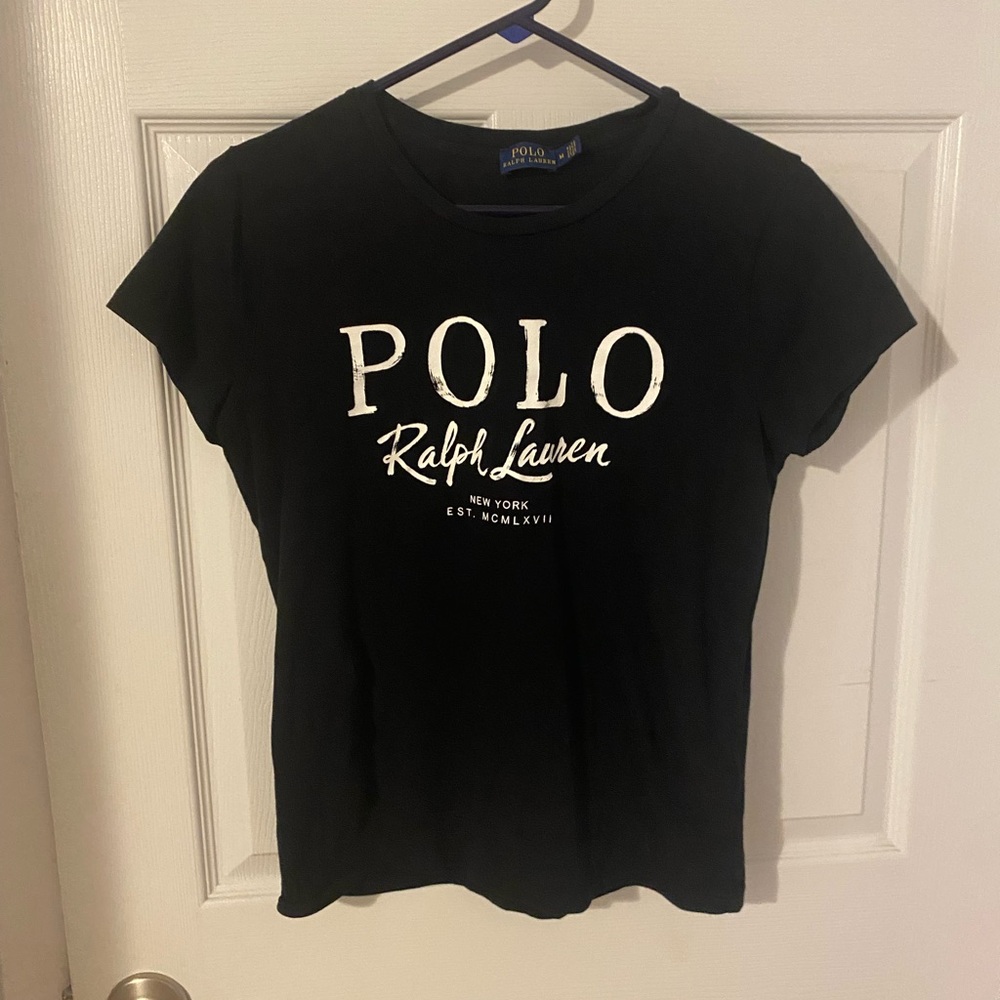 Polo by Ralph Lauren Black Fitted Polo T-Shirt
